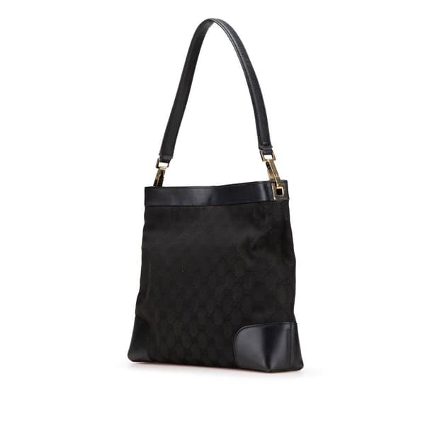 Pre-owned Gucci GG Canvas Shoulder Bag Black