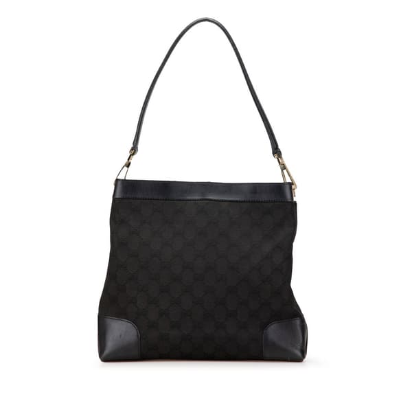 Pre-owned Gucci GG Canvas Shoulder Bag Black