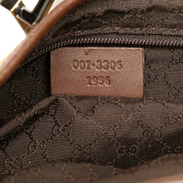 Pre-owned Gucci Canvas Web Jackie Shoulder Bag Brown