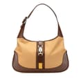Miniatyrbilde 1 av 9: Pre-owned Gucci Canvas Web Jackie Shoulder Bag Brown