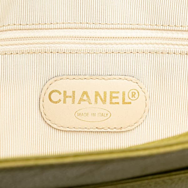 Pre-owned Chanel Triple CC Caviar Shoulder Bag Green