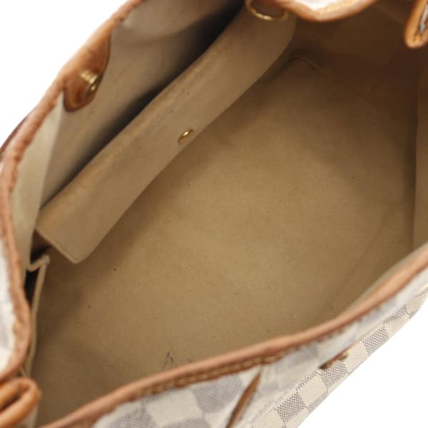 Pre-owned Louis Vuitton Damier Azur Galliera PM White