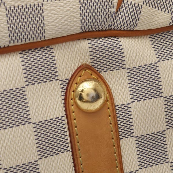 Pre-owned Louis Vuitton Damier Azur Galliera PM White