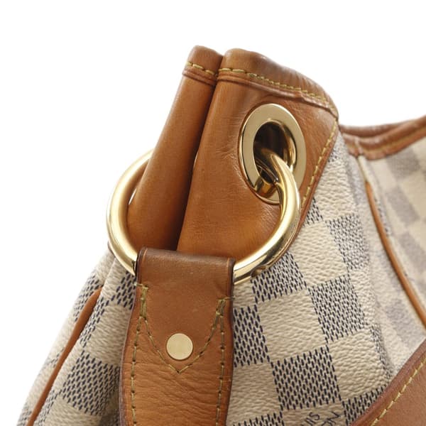 Pre-owned Louis Vuitton Damier Azur Galliera PM White