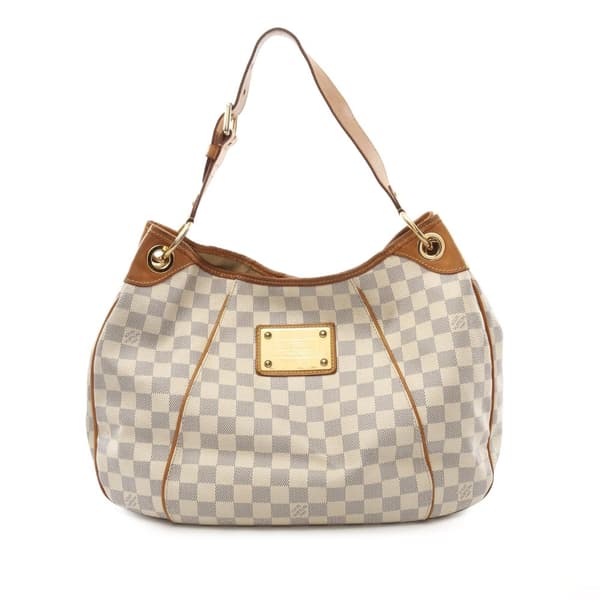 Pre-owned Louis Vuitton Damier Azur Galliera PM White
