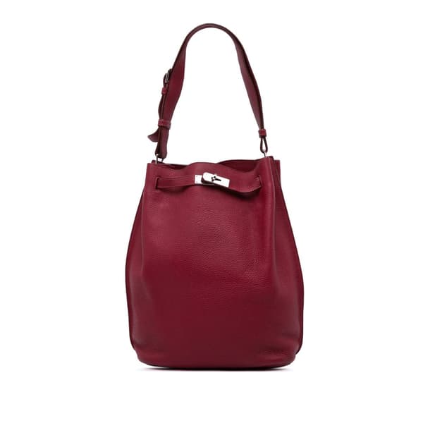 Pre-owned Hermès Clemence So Kelly 22 Red