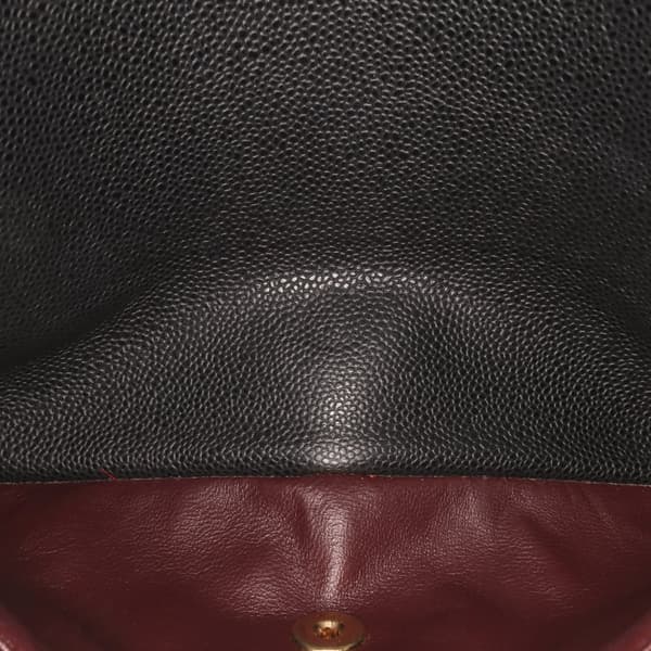 Pre-owned Chanel Jumbo Classic Caviar Double Flap Black