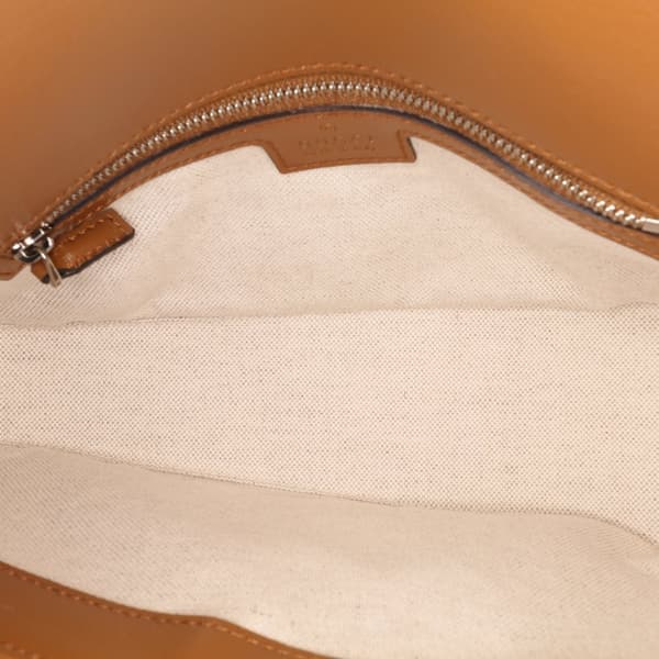 Pre-owned Gucci GG Canvas Asymmetric Horsebit 1955 Shoulder Bag Brown