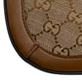 Miniatyrbillede 9 af 10: Pre-owned Gucci GG Canvas Asymmetric Horsebit 1955 Shoulder Bag Brown