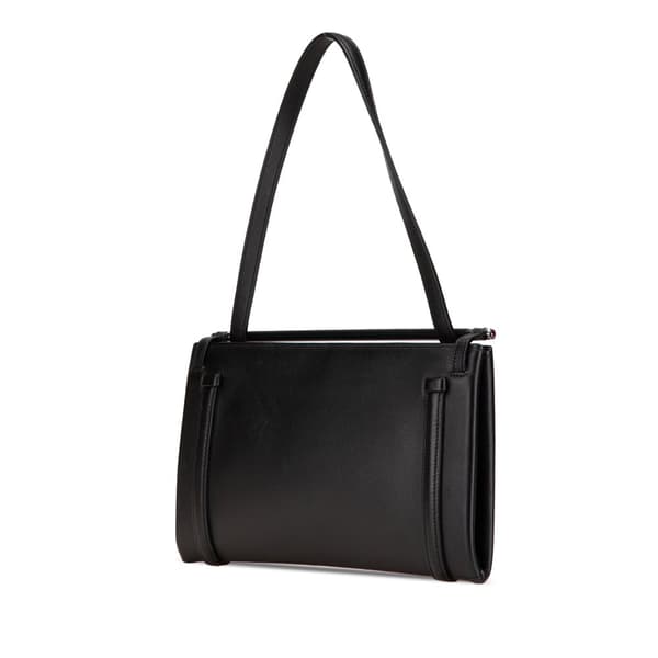 Pre-owned Cartier Leather Cabochon Shoulder Bag Black
