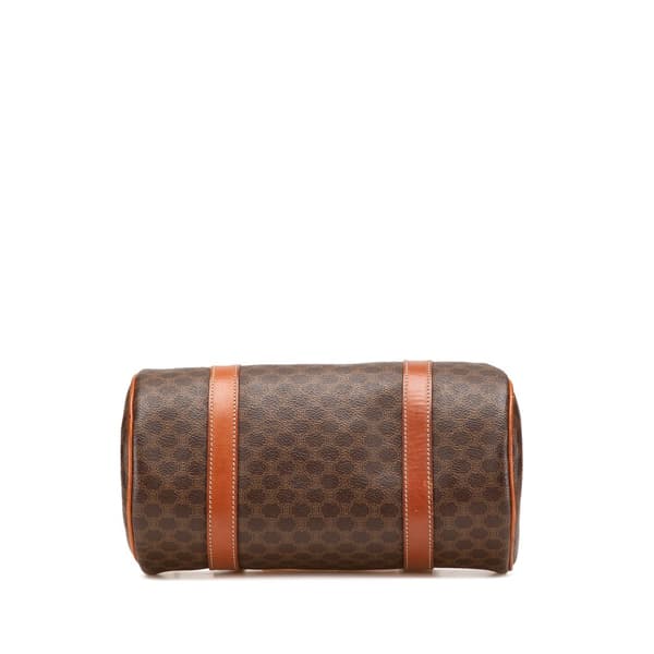 Pre-owned Celine Macadam Coated Canvas Shoulder Bag Brown