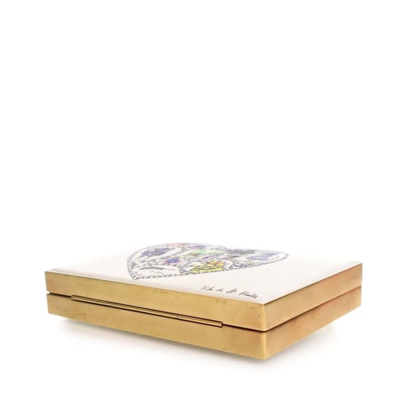 Pre-owned Dior Niki De Saint Phalle Calfskin Clutch on Chain White