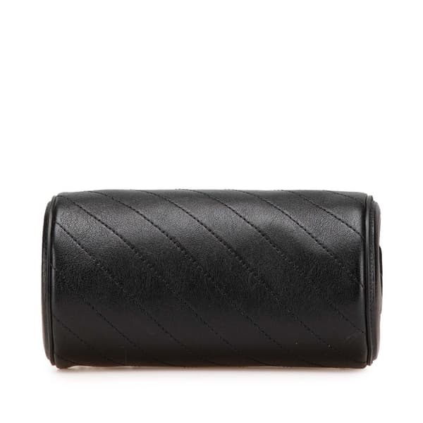 Pre-owned Gucci Mini Leather Blondie Shoulder Bag Black