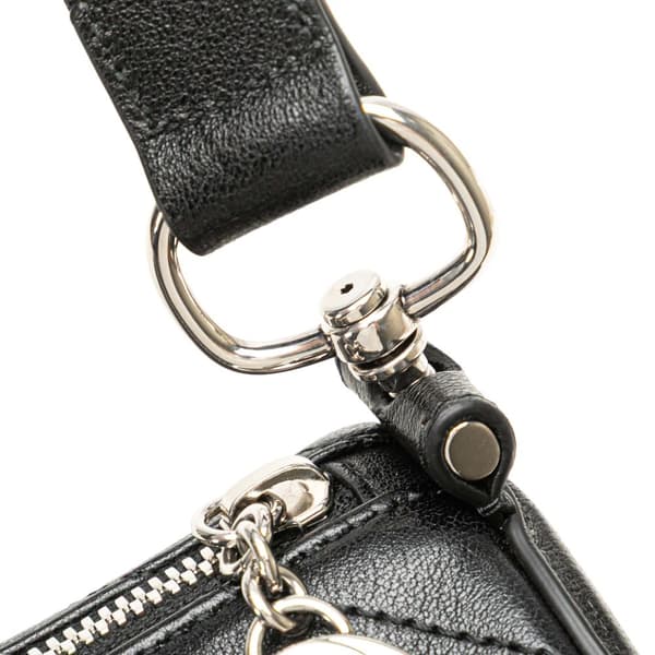 Pre-owned Gucci Mini Leather Blondie Shoulder Bag Black