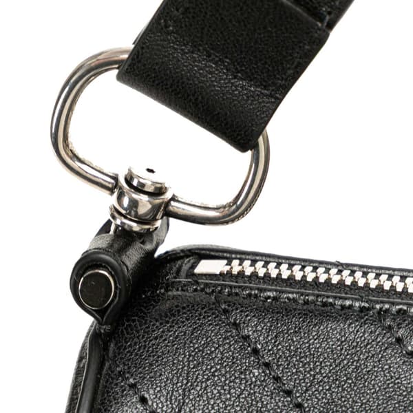Pre-owned Gucci Mini Leather Blondie Shoulder Bag Black