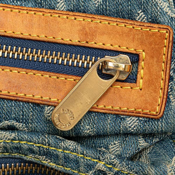 Pre-owned Louis Vuitton Monogram Denim Baggy GM Blue