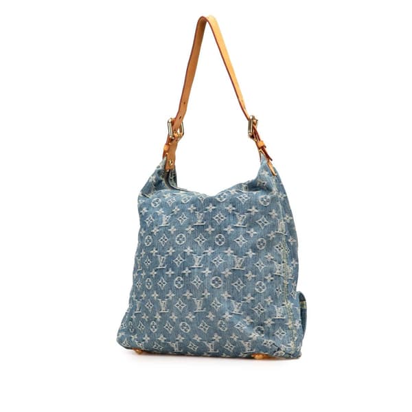 Pre-owned Louis Vuitton Monogram Denim Baggy GM Blue