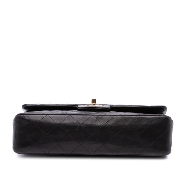 Pre-owned Chanel Medium Classic Lambskin Double Flap Black