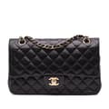 Pikkukuva 1 / 10: Pre-owned Chanel Medium Classic Lambskin Double Flap Black