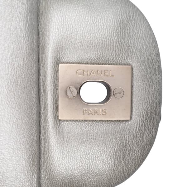 Pre-owned Chanel Jumbo Classic Lambskin Double Flap Silver