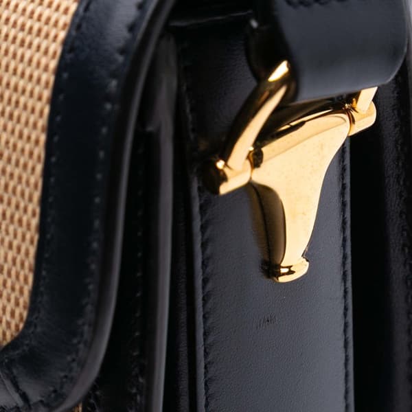 Pre-owned Gucci Small Canvas Horsebit 1955 Shoulder Bag Brown
