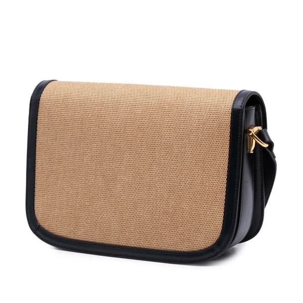 Pre-owned Gucci Small Canvas Horsebit 1955 Shoulder Bag Brown