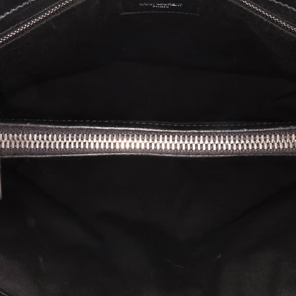 Pre-owned Saint Laurent Medium Matelasse Leather LouLou Shoulder Bag Black