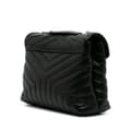 Miniatyrbild 2 av 10: Pre-owned Saint Laurent Medium Matelasse Leather LouLou Shoulder Bag Black