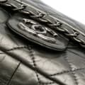 Miniatyrbild 7 av 10: Pre-owned Chanel Medium Quilted Metallic Aged Calfskin Chain Me Flap Gray