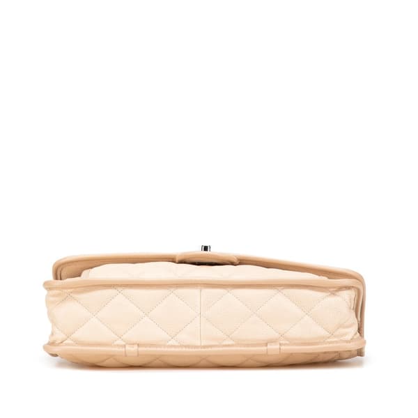 Pre-owned Chanel Medium Caviar French Riviera Flap Brown