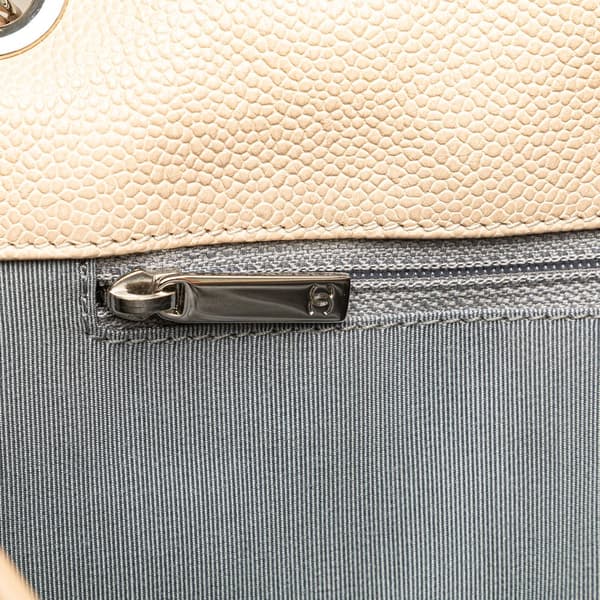 Pre-owned Chanel Medium Caviar French Riviera Flap Brown