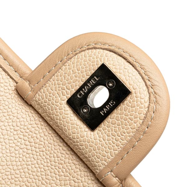Pre-owned Chanel Medium Caviar French Riviera Flap Brown