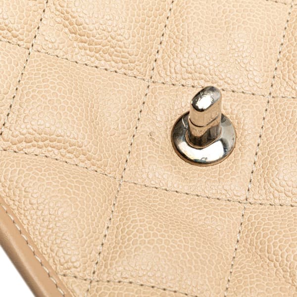 Pre-owned Chanel Medium Caviar French Riviera Flap Brown