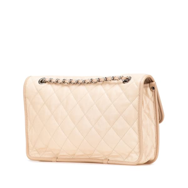 Pre-owned Chanel Medium Caviar French Riviera Flap Brown