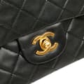 Miniatyrbild 9 av 10: Pre-owned Chanel Small Classic Lambskin Double Flap Black
