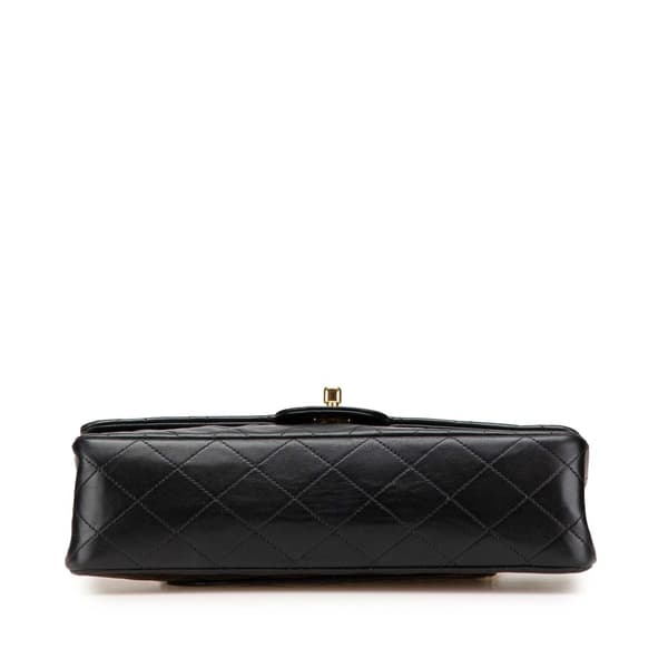 Pre-owned Chanel Medium Classic Lambskin Double Flap Black