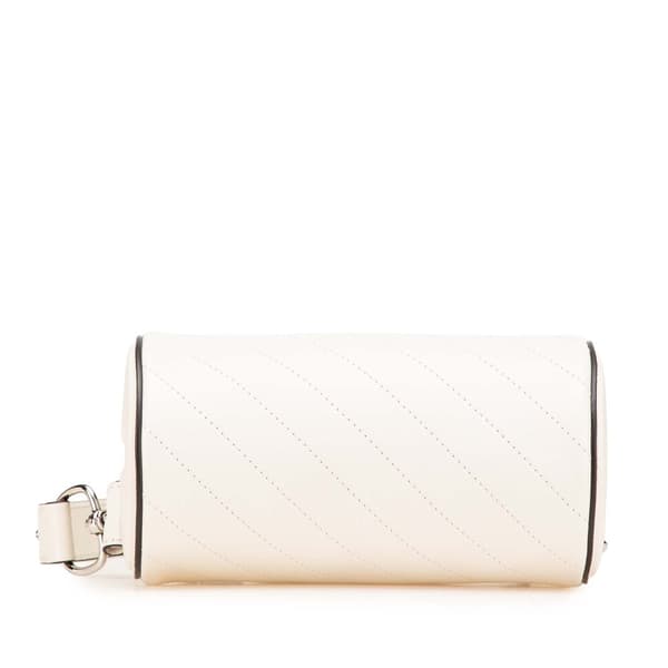 Pre-owned Gucci Mini Leather Blondie Shoulder Bag White