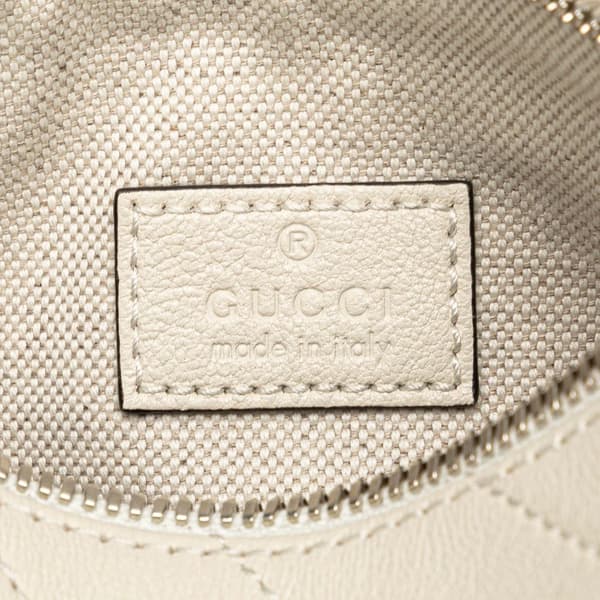 Pre-owned Gucci Mini Leather Blondie Shoulder Bag White