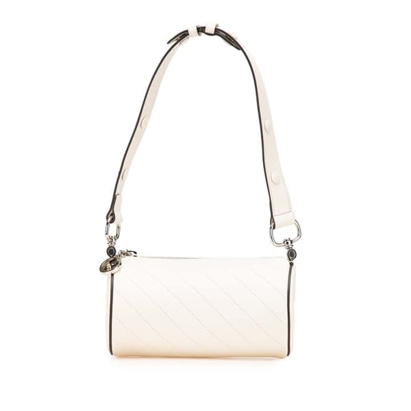 Pre-owned Gucci Mini Leather Blondie Shoulder Bag White