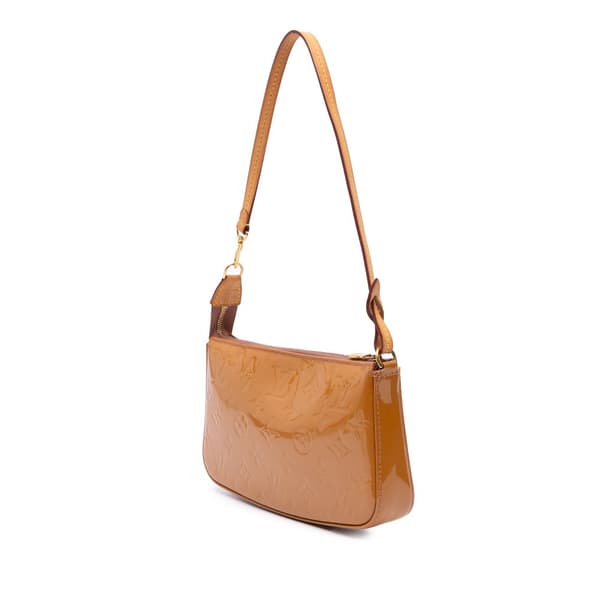 Pre-owned Louis Vuitton Monogram Vernis Pochette Accessoires Brown