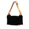 Miniatyrbild 2 av 10: Pre-owned Celine C Macadam Suede Shoulder Bag Black