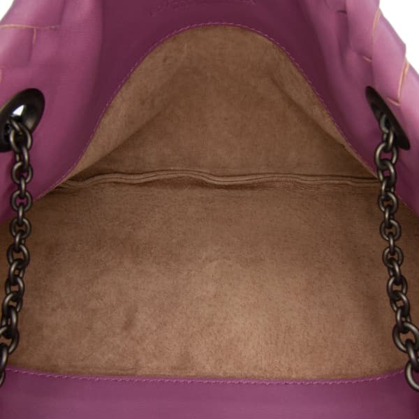 Pre-owned Bottega Veneta Nappa Intrecciato Duo Shoulder Bag Purple