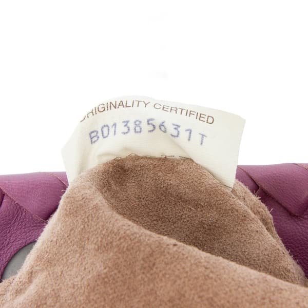 Pre-owned Bottega Veneta Nappa Intrecciato Duo Shoulder Bag Purple
