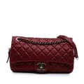 Pikkukuva 1 / 10: Pre-owned Chanel Medium Quilted Iridescent Caviar Easy Flap Red