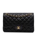 Miniatyrbild 1 av 10: Pre-owned Chanel Jumbo Classic Lambskin Double Flap Black