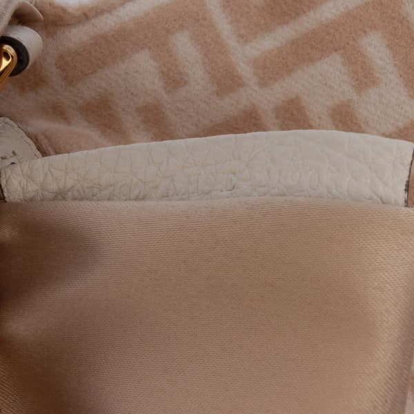 Pre-owned Fendi Zucca Wool Selleria Baguette Brown