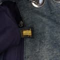 Miniatyrbild 6 av 9: Pre-owned Chanel Medium Embroidered Denim Camellia Flap Blue