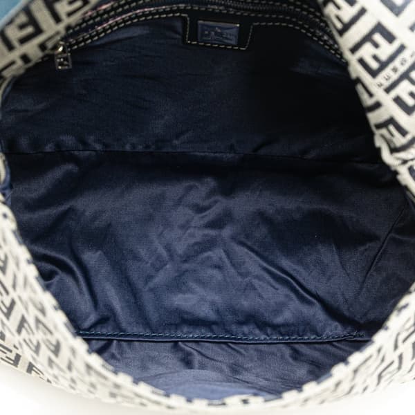 Pre-owned Fendi Zucchino Canvas Mamma Forever Gray