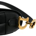 Pikkukuva 7 / 10: Pre-owned Dior Grained Calfskin Saddle Bag Black