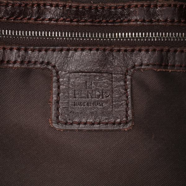 Pre-owned Fendi Zucca Canvas Mamma Forever Brown